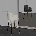Modern Kitchen Bar Stools With Sleek Metal Frame And Contrasting Colors