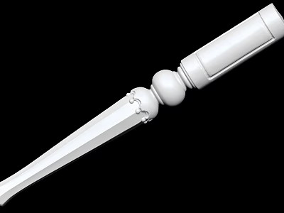 Classic White Architectural Pillar With Ornate Carvings And Spherical Top Design 3d model