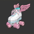 Modern Skates Skates Angel Shoes Pattern Skates Kids Skates 3d model