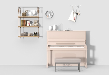 Nordic Piano Wall Cabinet 3d model