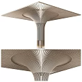 Contemporary Architectural Column With Intricate Geometric Patterns And Metallic Texture Design Details