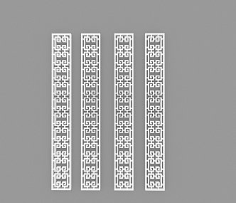 Partition Perforated Plate Chinese-style Hollow Flower Window Pierced Window Pane Lattice Hotel Partition New Chinese-style Hollow Window Hollow Carved Chinese-style Partition 3d model