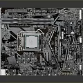 integrated circuit board circuit board integrated circuit integrated circuit integrated block electronic board electronic component electronic part chip 3d model