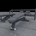 Fitness Equipment Weight Bench With Metal Frame Rack And Adjustable Black Padding