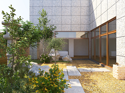 Modern Courtyard Garden model