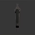 Black Tactical Assault Rifle Modern Military Weapon With Barrel And Magazine
