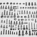 Assorted Hardware Tools Collection With Screws Bolts Nuts Washers And Metal Fasteners