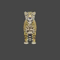 Realistic Jaguar Game Character With Detailed Spotted Fur And Side Profile