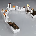 Modern Showcase Shelves With Diverse Structures White Brown Color And Multiple Designs For Retail