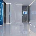 Modern science and technology background wall technology minimalist 3d model