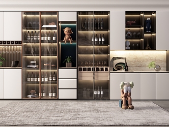 Modern Wine Cabinet 3d model