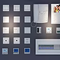 Home Daily Electrical Appliances Including Switches Sockets Telephone Thermostats And Distribution Box