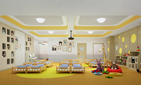 Modern Kindergarten Classroom 3d model