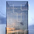Modern High Rise Office Building With Glass Curtain Wall Exterior Design