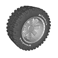 BFGoodrich All Terrain Off Road Tire With Silver Wheel Rim And Deep Tread Pattern