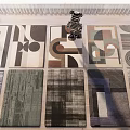 Various Square Rugs With Geometric Patterns And Abstract Designs For Home Decor