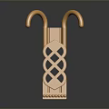 Stylish Gold Metal Hardware Tool Hook Featuring Intricate Woven Design for Home Decor