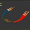 Commercial Equipment U Shaped Components Featuring Blue Red Colored Design And Internal Layers