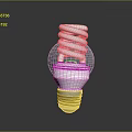 Modern Lighting Combination Featuring White Spiral Energy Saving Light Bulbs For Home Illumination