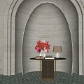 Modern End Table Ornaments Combination 3d model