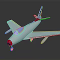 Silver Model Airplane With Red Nose Transparent Cockpit Checkered Tail Fin White Wings And Gear