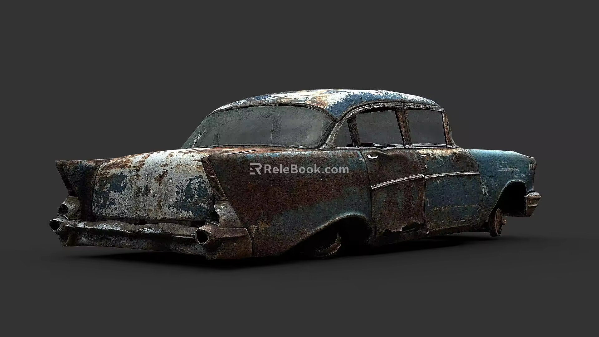 Destroyed car 3d model