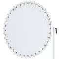 White And Blue Circular Reflectors With Stands And Edge Fasteners