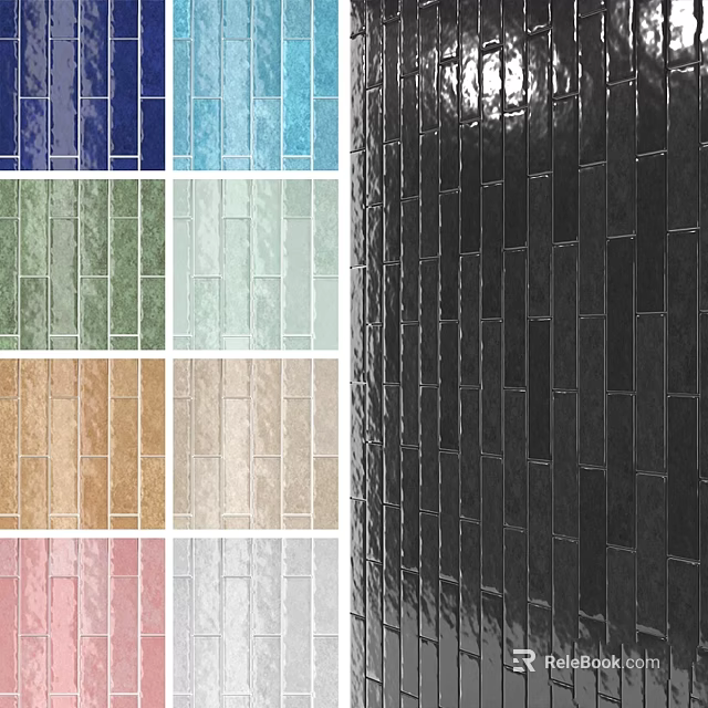 Colorful Ceramic Tiles With Various Colors And Textures For Interior Decoration 3d model 