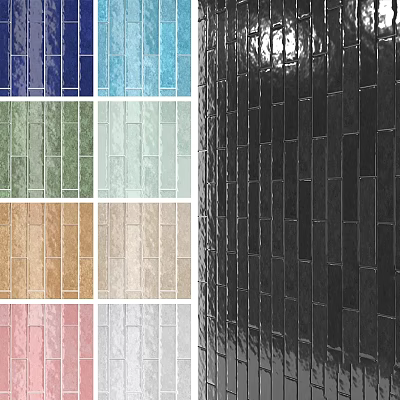 Colorful Ceramic Tiles With Various Colors And Textures For Interior Decoration 3d model