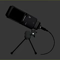 Microphone Amplifier Capacitor Microphone High-end Microphone Wheat Desktop Microphone Broadcasting Microphone 3d model