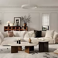 Modern Living Room Interior Design With White Sofa Coffee Table And Plants