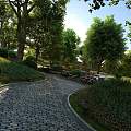 Modern Park Park Landscape 3d model