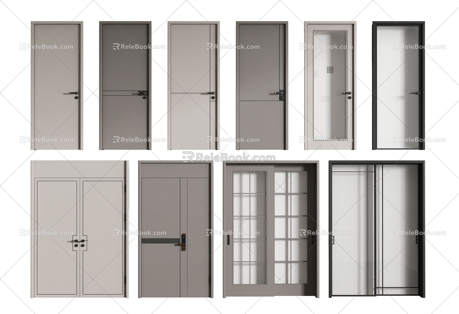 Modern swing door entry door double door security door bedroom door kitchen door glass single door model