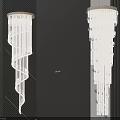Elegant Modern Crystal Chandeliers With Spiral Design And Hanging Glass Pendants
