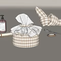 Plaid Patterned Daily Essentials Storage Box With Tissue Hand Soap Cloth And Soap Dish
