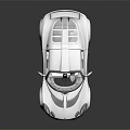 White Sleek Sports Car With Aerodynamic Design Black Accents And Rear Spoiler