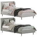 Modern Children's Bed With Soft Bedding Decorative Pillows And Cozy Design