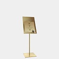 Elegant Golden Floor Standing Display Sign Board With Business Information