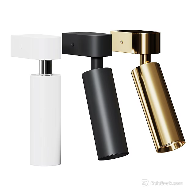 Modern Wall Lamps With White Black And Gold Finishes For Interior Design 3d model 