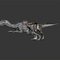 Realistic Dinosaur Creatures With Three Different Species In Colorful Dynamic Poses