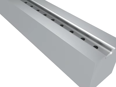 Durable Industrial Metal Strip Featuring Multiple Holes For Structural Applications 3d model