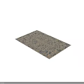 Classic Square Rug with Intricate Floral Pattern on Wooden Floor Against Gray Wall