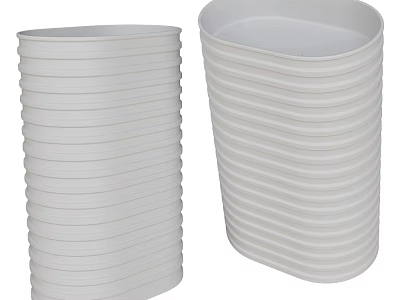 White Washbasins With Wavy Texture And Stackable Design For Modern Bathrooms 3d model