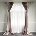 Elegant Brown and Beige Velvet Pleated Double Layer Curtains with Tiebacks for Window Indoor Decor