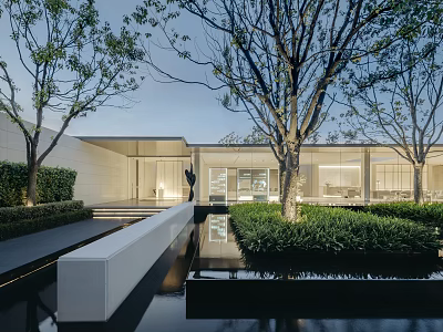 Modern Sales Office Building Ningbo Vanke Mu Shi High-end Sales Office 3d model