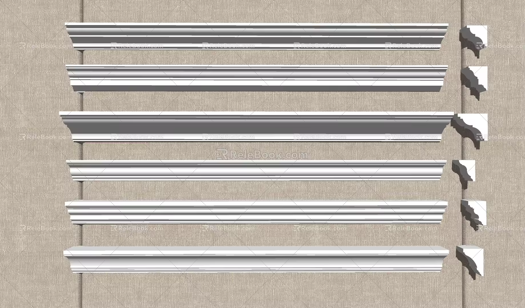 European-style gypsum line gypsum corner line 3d model