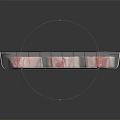 Fresh Pig Meat in Transparent Plastic Tray with Three Pieces and Label