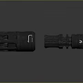Weapon Muzzle Devices In Metallic Black With Porous Structure And Durable Build 3d model