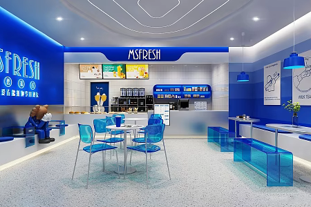 Modern Cafe 3d model