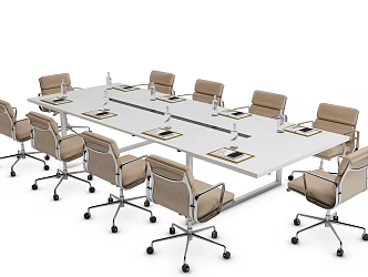 Modern Conference Table and Chair Conference Table 3d model